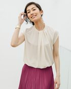 【ドゥクラッセ/DoCLASSE】のボウタイ風・ストレッチブラウス アイスグレー|ID: prp329100004935399 ipo3291000000037236331