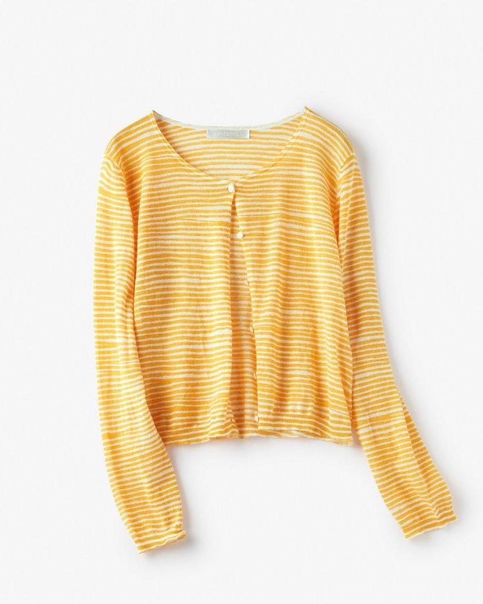 【ドゥクラッセ/DoCLASSE】のコットンガーゼニット・カーディガン/ボーダー インテリア・キッズ・メンズ・レディースファッション・服の通販 founy(ファニー) https://founy.com/ ファッション Fashion レディースファッション Fashion for Women トップス・カットソー Cut & Sew Tops ニット Knit Tops & Sweaters カーディガン・羽織り Layered Style Cardigans カーディガン Cardigan, Knitwear バランス Balance, Style Balance ボーダー Border, Stripe 夏 Summer |ID: prp329100004935402 ipo3291000000037098946