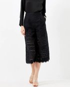 【ドゥクラッセ/DoCLASSE】のスカラップレース・アンクルワイド 人気、トレンドファッション・服の通販 founy(ファニー) ファッション Fashion レディースファッション Fashion for Women パンツ Pants & Trousers スカラップ Scallop, Scalloped Edge フレア Flare, Flared レース Lace, Lace Fabric 夏 Summer thumbnail ブラック|ID: prp329100004935406 ipo3291000000037037373