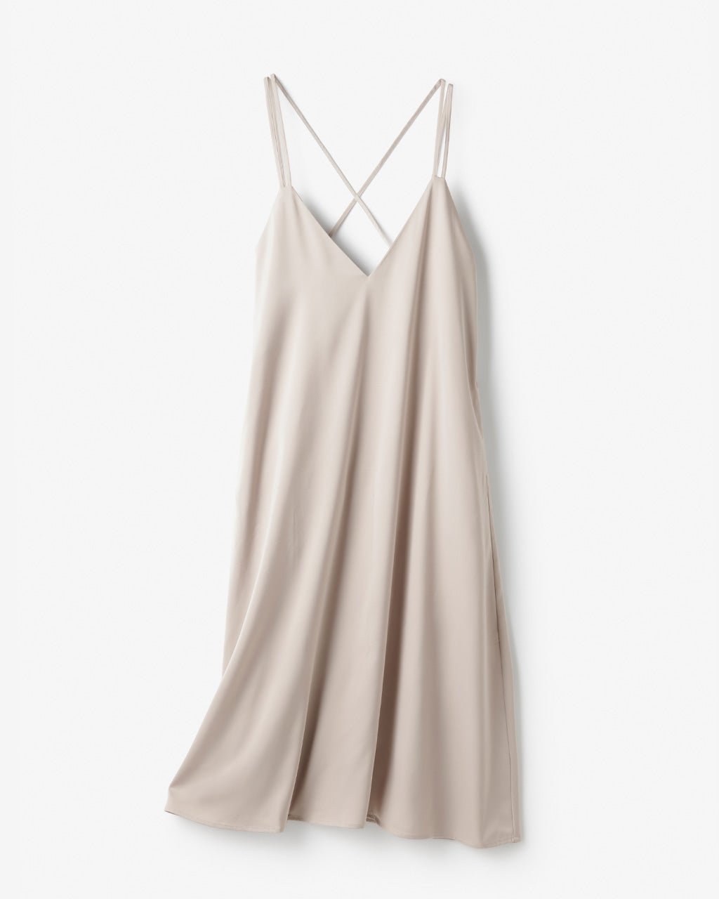 【ドゥクラッセ/DoCLASSE】のマットサテン・バッククロスキャミワンピ インテリア・キッズ・メンズ・レディースファッション・服の通販 founy(ファニー) 　ファッション　Fashion　レディースファッション　Fashion for Women　ワンピース　Dresses　キャミソールワンピース　Camisole Dresses　なめらか　Smooth, Silky Texture　ライトベージュ|ID: prp329100004935409 ipo3291000000037037385