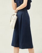 【ドゥクラッセ/DoCLASSE】の14番リネン・ハーフワイドパンツ ネイビー|ID: prp329100004935410 ipo3291000000037142165