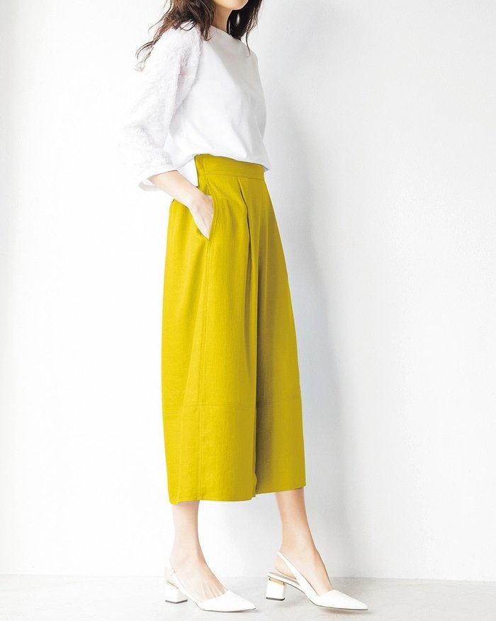 【ドゥクラッセ/DoCLASSE】のリネンタッチ・タックワイドクロップド インテリア・キッズ・メンズ・レディースファッション・服の通販 founy(ファニー) https://founy.com/ ファッション Fashion レディースファッション Fashion for Women パンツ Pants & Trousers クロップド Cropped, Short Length |ID: prp329100004935416 ipo3291000000037098962