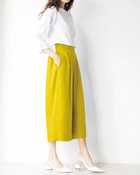 【ドゥクラッセ/DoCLASSE】のリネンタッチ・タックワイドクロップド イエロー|ID: prp329100004935416 ipo3291000000037098963