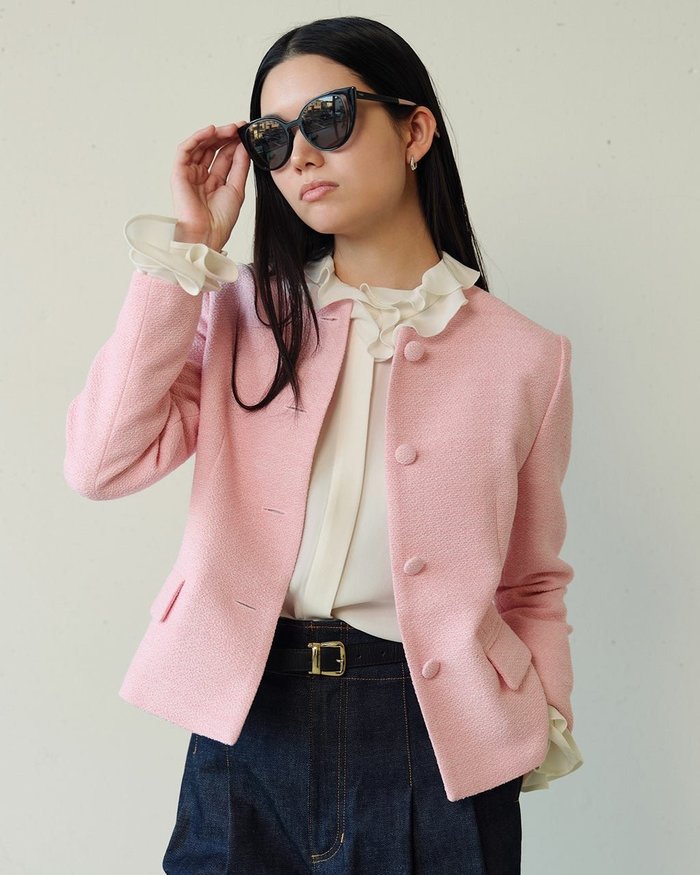 【ドゥクラッセ/DoCLASSE】のコットン混ツイード・ノーカラージャケット インテリア・キッズ・メンズ・レディースファッション・服の通販 founy(ファニー) https://founy.com/ ファッション Fashion レディースファッション Fashion for Women アウター Coat / Outerwear Collection レディースジャケット・軽アウター Jackets ノーカラージャケット / シンプル上品コーデ Collarless Jackets 新作・新入荷 New Arrivals / New In コンパクト Compact, Small Size ジャケット Jacket, Outerwear スウィート Sweet, Cute Style ツイード Twill, Twill Weave フェミニン Feminine, Girly ベスト Vest, Waistcoat ミックス Mix, Mixed Style |ID: prp329100004935441 ipo3291000000037142240