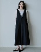 【ドゥクラッセ/DoCLASSE】のビスコースストレッチ・コンビレースワンピース ブラック|ID: prp329100004935443 ipo3291000000037103669