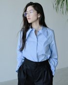 【ドゥクラッセ/DoCLASSE】の高密度コットン・ビッグカラードレスシャツ サックス|ID: prp329100004935450 ipo3291000000037259060