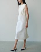 【ドゥクラッセ/DoCLASSE】のコットン混ツイード・異素材ワンピース ホワイト|ID: prp329100004935452 ipo3291000000037103673