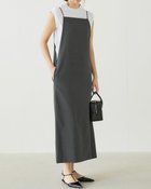 【ドゥクラッセ/DoCLASSE】のドライタッチツイル・サイドスリットワンピース グレー|ID: prp329100004935461 ipo3291000000037236300
