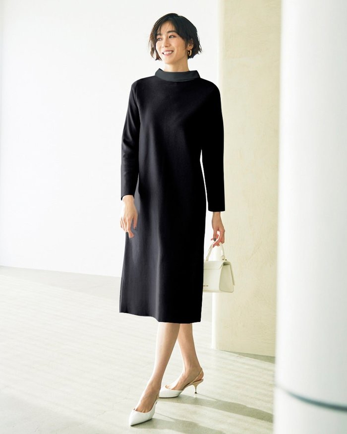 【ドゥクラッセ/DoCLASSE】のコットン混・ロールネックニットワンピース インテリア・キッズ・メンズ・レディースファッション・服の通販 founy(ファニー) https://founy.com/ ファッション Fashion レディースファッション Fashion for Women ワンピース Dresses ニットワンピース Knit Dresses オケージョン Occasion Wear サテン Satin, Glossy Fabric フォルム Silhouette, Form ボックス Boxy, Box Shape ミラノリブ Milano Rib, Milano Stitch |ID: prp329100004935464 ipo3291000000037142280