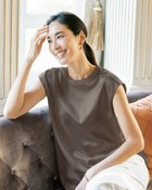 【ドゥクラッセ/DoCLASSE】のダブルサテン・キャップスリーブブラウス カーキグレー|ID: prp329100004935466 ipo3291000000037098987