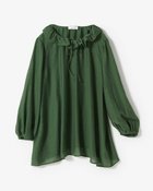 【ドゥクラッセ/DoCLASSE】のシアーシルク・ギャザーブラウス グリーン|ID: prp329100004935467 ipo3291000000037098991