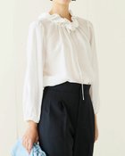 【ドゥクラッセ/DoCLASSE】のシアーシルク・ギャザーブラウス ホワイト|ID: prp329100004935467 ipo3291000000037236685
