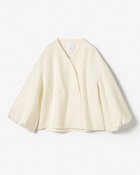 【ドゥクラッセ/DoCLASSE】のメルトンダブルフェイス・パフスリーブジャケット ホワイト|ID: prp329100004935468 ipo3291000000037098993