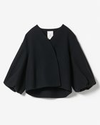 【ドゥクラッセ/DoCLASSE】のメルトンダブルフェイス・パフスリーブジャケット ブラック|ID: prp329100004935468 ipo3291000000037098994