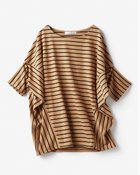 【ドゥクラッセ/DoCLASSE】の変則フォルム・ボーダーTシャツ ブラウンパターン|ID: prp329100004935471 ipo3291000000037236694