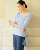 【ドゥクラッセ/DoCLASSE】のジュエルネック/7分袖・ドゥクラッセTシャツ ペールブルー|ID: prp329100004935477 ipo3291000000037259175