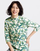 【ドゥクラッセ/DoCLASSE】の超長綿・ハイネック7分袖/総柄 ブルーマルチ|ID: prp329100004935478 ipo3291000000037259185