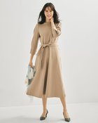 【ドゥクラッセ/DoCLASSE】の□ストレッチポンチ・レース付きロングワンピ ベージュ|ID: prp329100004935486 ipo3291000000037142326