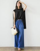 【ドゥクラッセ/DoCLASSE】のUVスラブ・バックフレアロングトップス ブラック|ID: prp329100004935502 ipo3291000000037259197