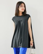 【ドゥクラッセ/DoCLASSE】のUVスラブ・バックフレアロングトップス カーキグレー|ID: prp329100004935502 ipo3291000000037259198