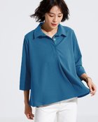 【ドゥクラッセ/DoCLASSE】のストレッチジョーゼット・スキッパーシャツ ピーコック|ID: prp329100004935507 ipo3291000000037247178