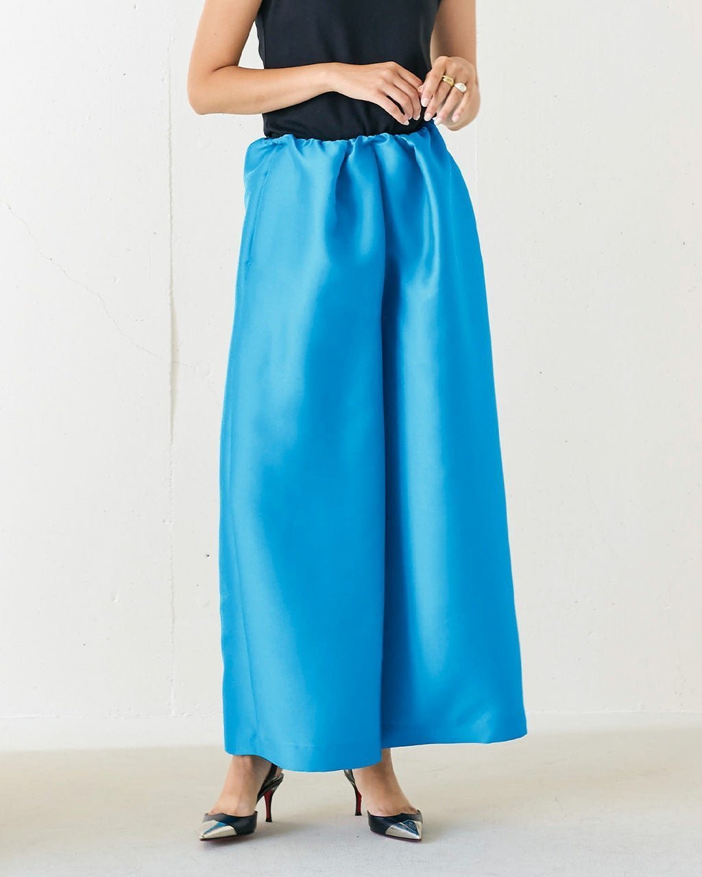 【ドゥクラッセ/DoCLASSE】のオクタダブルクロス・タックワイドパンツ インテリア・キッズ・メンズ・レディースファッション・服の通販 founy(ファニー) 　ファッション　Fashion　レディースファッション　Fashion for Women　パンツ　Pants & Trousers　ターコイズ|ID: prp329100004935508 ipo3291000000037037748