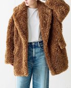 【ドゥクラッセ/DoCLASSE】のエコファー・ダブルブレストコート モカ|ID: prp329100004935516 ipo3291000000037236658