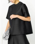 【ドゥクラッセ/DoCLASSE】のオクタダブルクロス・サックブラウス 人気、トレンドファッション・服の通販 founy(ファニー) ファッション Fashion レディースファッション Fashion for Women トップス・カットソー Cut & Sew Tops シャツ・ブラウス・オフィスカジュアル Elegant Blouses & Button-Ups エレガント 上品 Elegant オケージョン Occasion Wear シンプル Simple, Minimal フォルム Silhouette, Form ボックス Boxy, Box Shape 夏 Summer 春 Spring S/S・春夏 SS, Spring/Summer, Warm Season thumbnail ブラック|ID: prp329100004935519 ipo3291000000037037776