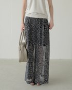 【ドゥクラッセ/DoCLASSE】のシフォンジョーゼット・ワイドパンツ ブラック|ID: prp329100004935528 ipo3291000000037236533