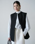 【ドゥクラッセ/DoCLASSE】のコットン混ツイード・ボタンジレ 人気、トレンドファッション・服の通販 founy(ファニー) ファッション Fashion レディースファッション Fashion for Women アウター Coat / Outerwear Collection レディースジャケット・軽アウター Jackets 新作・新入荷 New Arrivals / New In ジャケット Jacket, Outerwear ツイード Twill, Twill Weave フロント Front, Front Design ベスト Vest, Waistcoat thumbnail ブラック|ID: prp329100004935536 ipo3291000000037037824