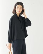 【ドゥクラッセ/DoCLASSE】のアセテートツイル・ボウタイブラウス 人気、トレンドファッション・服の通販 founy(ファニー) ファッション Fashion レディースファッション Fashion for Women トップス・カットソー Cut & Sew Tops シャツ・ブラウス・オフィスカジュアル Elegant Blouses & Button-Ups クール Cool, Chic シルキー Silky, Smooth Texture シルク Silk, 100% Silk ストール Stole, Wrap フォルム Silhouette, Form リボン Ribbon, Bow エレガント 上品 Elegant thumbnail ブラック|ID: prp329100004935541 ipo3291000000037037835