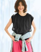 【ドゥクラッセ/DoCLASSE】のチュールコンビニット・フレンチトップス 人気、トレンドファッション・服の通販 founy(ファニー) ファッション Fashion レディースファッション Fashion for Women トップス・カットソー Cut & Sew Tops ニット Knit Tops & Sweaters シャツ・ブラウス・オフィスカジュアル Elegant Blouses & Button-Ups ロングTシャツ・Tシャツ Longline T-Shirts & Tees カットソー・ベーシックTシャツ Cut-and-Sewn Tops / Stretch Tees & Basics インナー Innerwear カットソー Cut and Sewn Top チュール Tulip, Tulip Motif 人気 Popular, Best Seller thumbnail ブラック|ID: prp329100004935702 ipo3291000000037039193