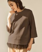 【ドゥクラッセ/DoCLASSE】のライトダンボールニット・レイヤードトップス ブラウン|ID: prp329100004935709 ipo3291000000037234876