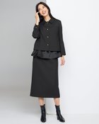 【ドゥクラッセ/DoCLASSE】の二重織ストレッチ・2WAYペプラムスカート ブラック|ID: prp329100004935710 ipo3291000000037039248