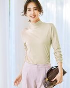 【ドゥクラッセ/DoCLASSE】のコットンガーゼ・ハイネック/衿高6cm グレージュ|ID: prp329100004935711 ipo3291000000037101435