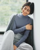 【ドゥクラッセ/DoCLASSE】のコットンガーゼ・ハイネック/衿高6cm ブルーグレー|ID: prp329100004935711 ipo3291000000037101442