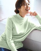 【ドゥクラッセ/DoCLASSE】のコットンガーゼ・ハイネック/衿高6cm ペールグリーン|ID: prp329100004935711 ipo3291000000037101447