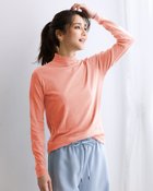 【ドゥクラッセ/DoCLASSE】のコットンガーゼ・ハイネック/衿高6cm コーラル|ID: prp329100004935711 ipo3291000000037101453