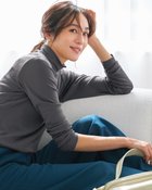 【ドゥクラッセ/DoCLASSE】のコットンガーゼ・ハイネック/衿高6cm チャコール|ID: prp329100004935711 ipo3291000000037234885