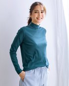 【ドゥクラッセ/DoCLASSE】のコットンガーゼ・ハイネック/衿高6cm ダークピーコック|ID: prp329100004935711 ipo3291000000037234905