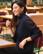 【ドゥクラッセ/DoCLASSE】のシルキーダンボール・異素材ハイネック ミッドナイトブルー|ID: prp329100004935717 ipo3291000000037039324