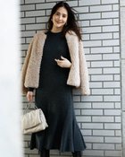 【ドゥクラッセ/DoCLASSE】のプードルエコファー・ショートコート グレーベージュ|ID: prp329100004935729 ipo3291000000037244829