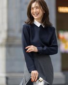 【ドゥクラッセ/DoCLASSE】のグラシエツイル・2WAY衿ブラウス ネイビー|ID: prp329100004935748 ipo3291000000037039503