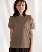 【ドゥクラッセ/DoCLASSE】の異素材ミックス・シアースリーブカットソー トープ|ID: prp329100004935754 ipo3291000000037255515