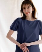 【ドゥクラッセ/DoCLASSE】の異素材ミックス・シアースリーブカットソー ネイビー|ID: prp329100004935754 ipo3291000000037255517
