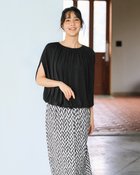 【ドゥクラッセ/DoCLASSE】のUVスラブ・ギャザーブラウジングトップス 人気、トレンドファッション・服の通販 founy(ファニー) ファッション Fashion レディースファッション Fashion for Women トップス・カットソー Cut & Sew Tops シャツ・ブラウス・オフィスカジュアル Elegant Blouses & Button-Ups ロングTシャツ・Tシャツ Longline T-Shirts & Tees カットソー・ベーシックTシャツ Cut-and-Sewn Tops / Stretch Tees & Basics カットソー Cut and Sewn Top ギャザー Gathered, Ruffled スリット Slit, Slit Detail ドレープ Drape, Draping Fabric エレガント 上品 Elegant 人気 Popular, Best Seller 夏 Summer 旅行 Travel thumbnail ブラック|ID: prp329100004935755 ipo3291000000037039553