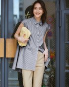 【ドゥクラッセ/DoCLASSE】のピュアコットン・ランダムストライプロングシャツ 人気、トレンドファッション・服の通販 founy(ファニー) ファッション Fashion レディースファッション Fashion for Women トップス・カットソー Cut & Sew Tops シャツ・ブラウス・オフィスカジュアル Elegant Blouses & Button-Ups ストライプ Stripe, Striped Pattern スマート Smart, Elegant チュニック Tunic, Long Top ロング Long, Long-Length 夏 Summer 定番 Standard, Basic Item thumbnail ネイビー|ID: prp329100004935757 ipo3291000000037039572