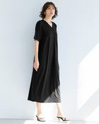 【ドゥクラッセ/DoCLASSE】のUVスラブ・フロントタックワンピース/長め丈115㎝ ブラック|ID: prp329100004935764 ipo3291000000037039612