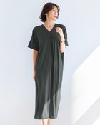 【ドゥクラッセ/DoCLASSE】のUVスラブ・フロントタックワンピース/長め丈115㎝ カーキグレー|ID: prp329100004935764 ipo3291000000037039615