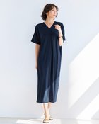 【ドゥクラッセ/DoCLASSE】のUVスラブ・フロントタックワンピース/長め丈115㎝ ネイビー|ID: prp329100004935764 ipo3291000000037039618